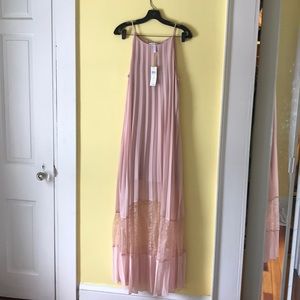 Pleaded “Rose smoke” maxi dress BCBGeneration